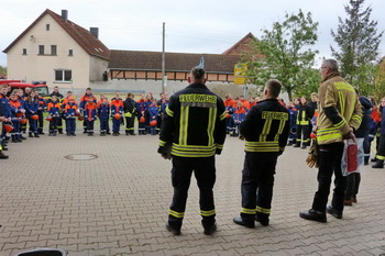 Orientierungslauf der Schönebecker Feuerwehren, Aufstellung vor dem Start